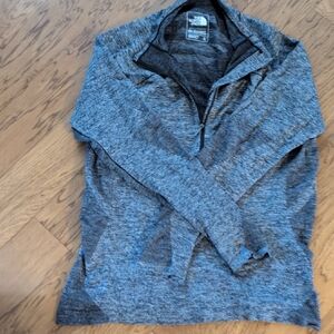 The North Face Men's Heathered Gray Zip-Up Sweater